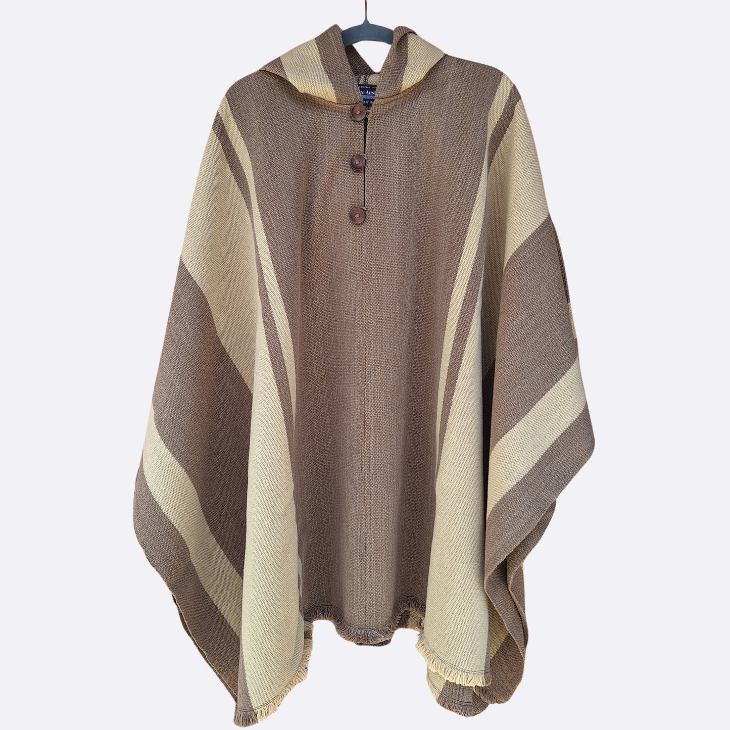 Poncho Ciprés | Té con leche y beige