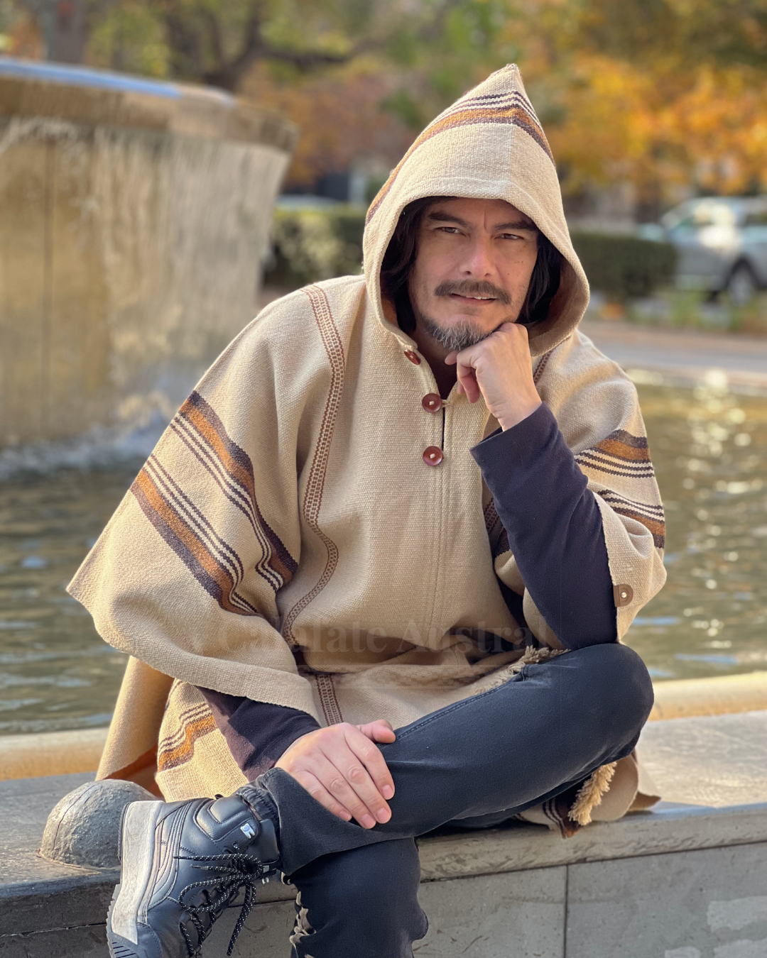 Poncho Arrayán Beige