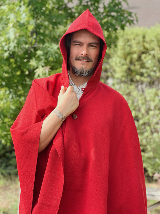 Poncho Clásico Rojo