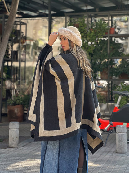 Manta Enhuinchada | Gris marengo y Beige