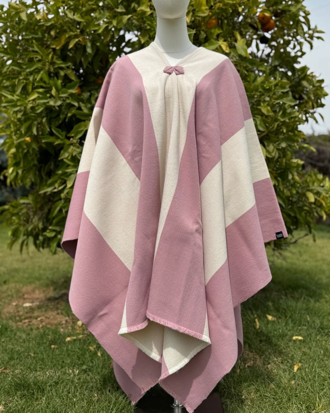 Manta Lenga | Rosada y Blanco