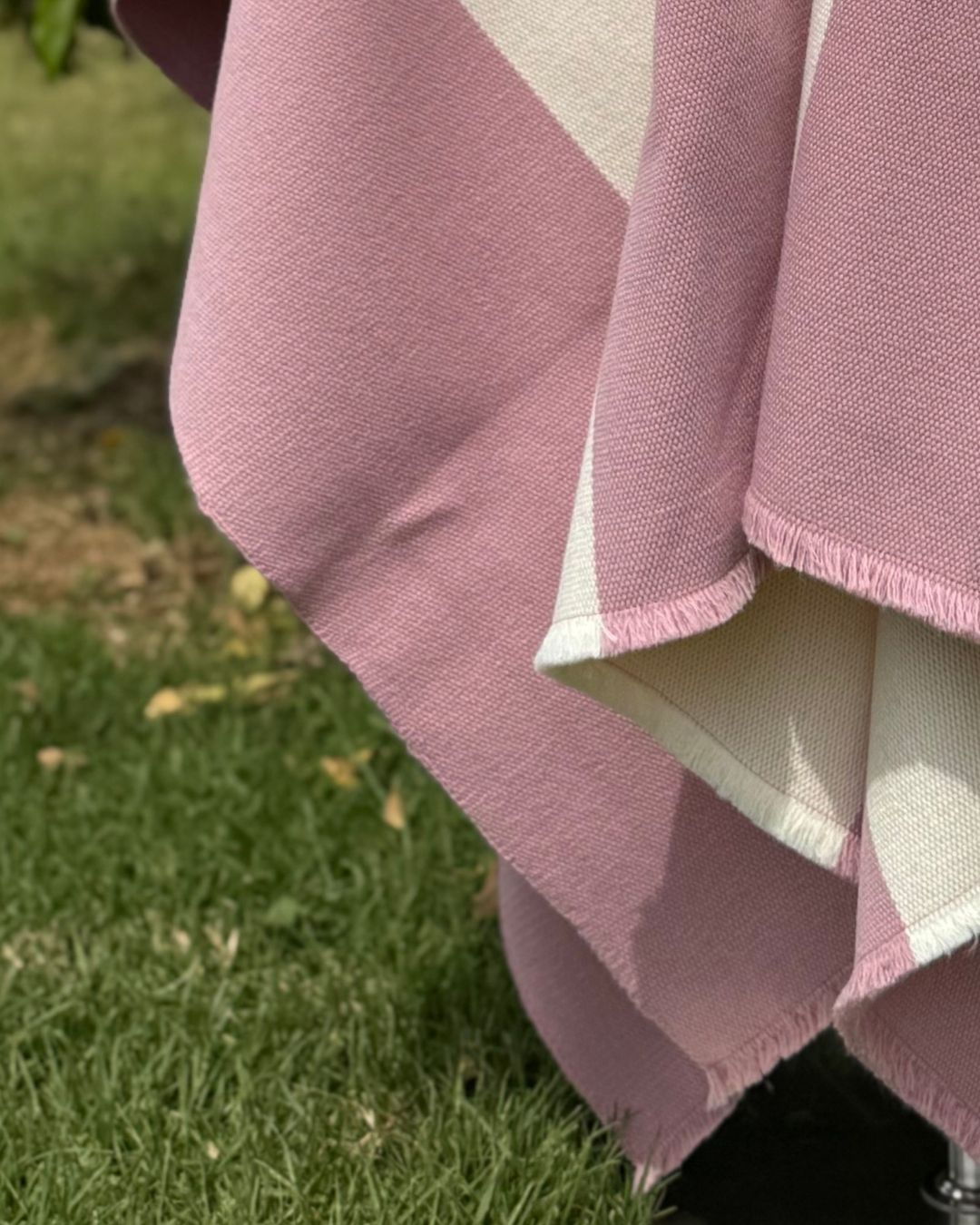 Manta Lenga | Rosada y Blanco