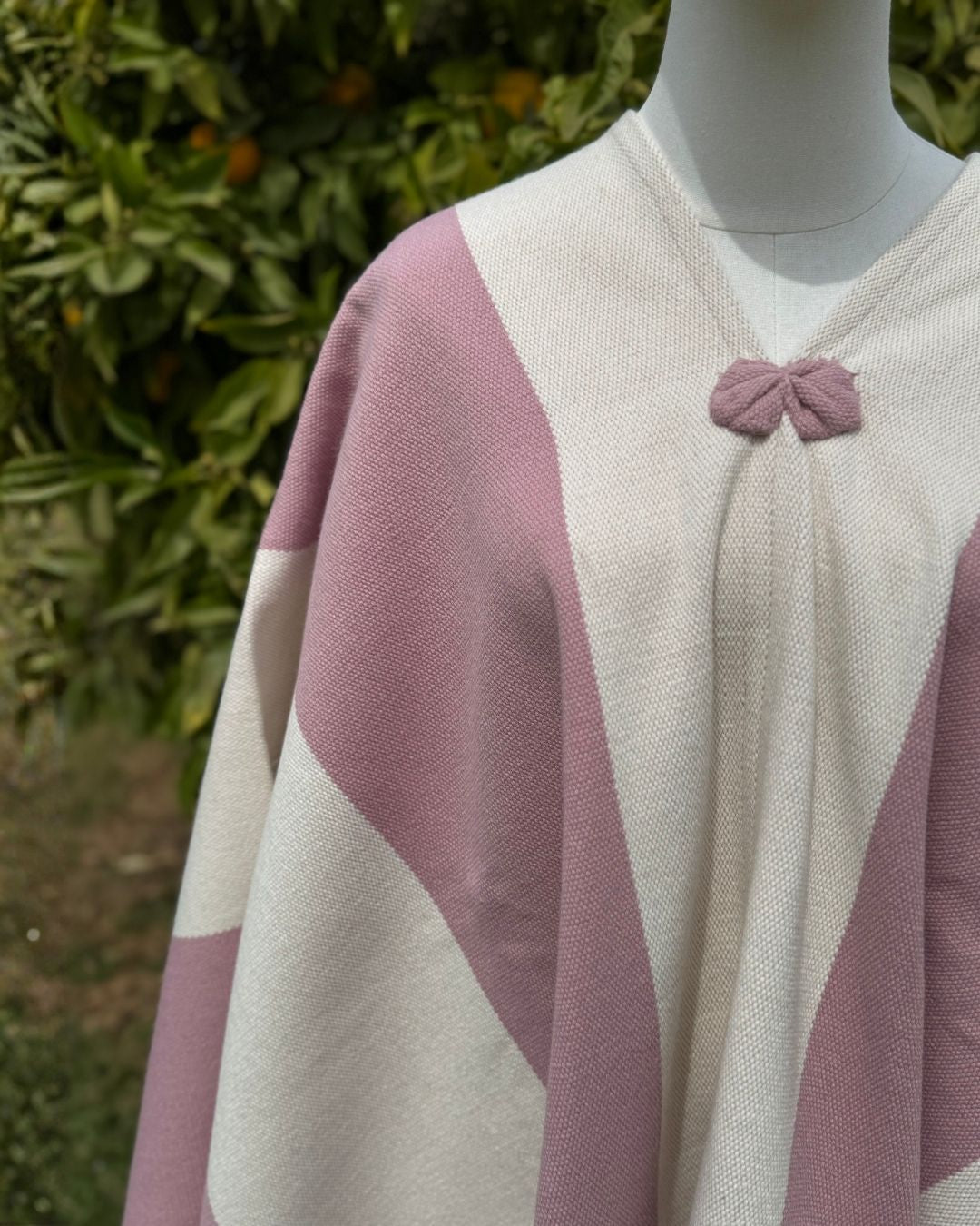 Manta Lenga | Rosada y Blanco