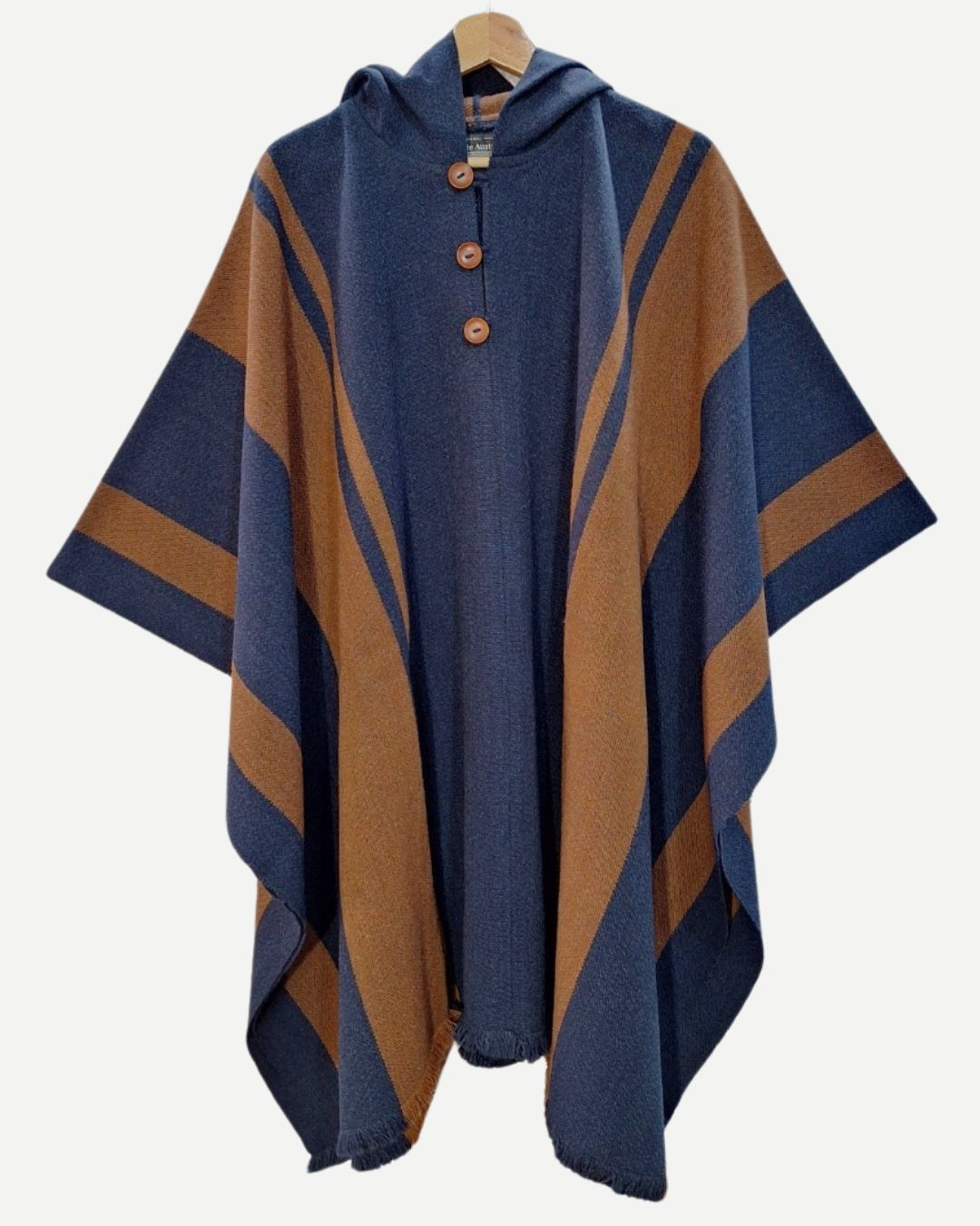 Poncho Ciprés | Azul y Camel
