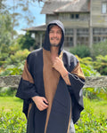 Poncho Lenga | Negro y Camel