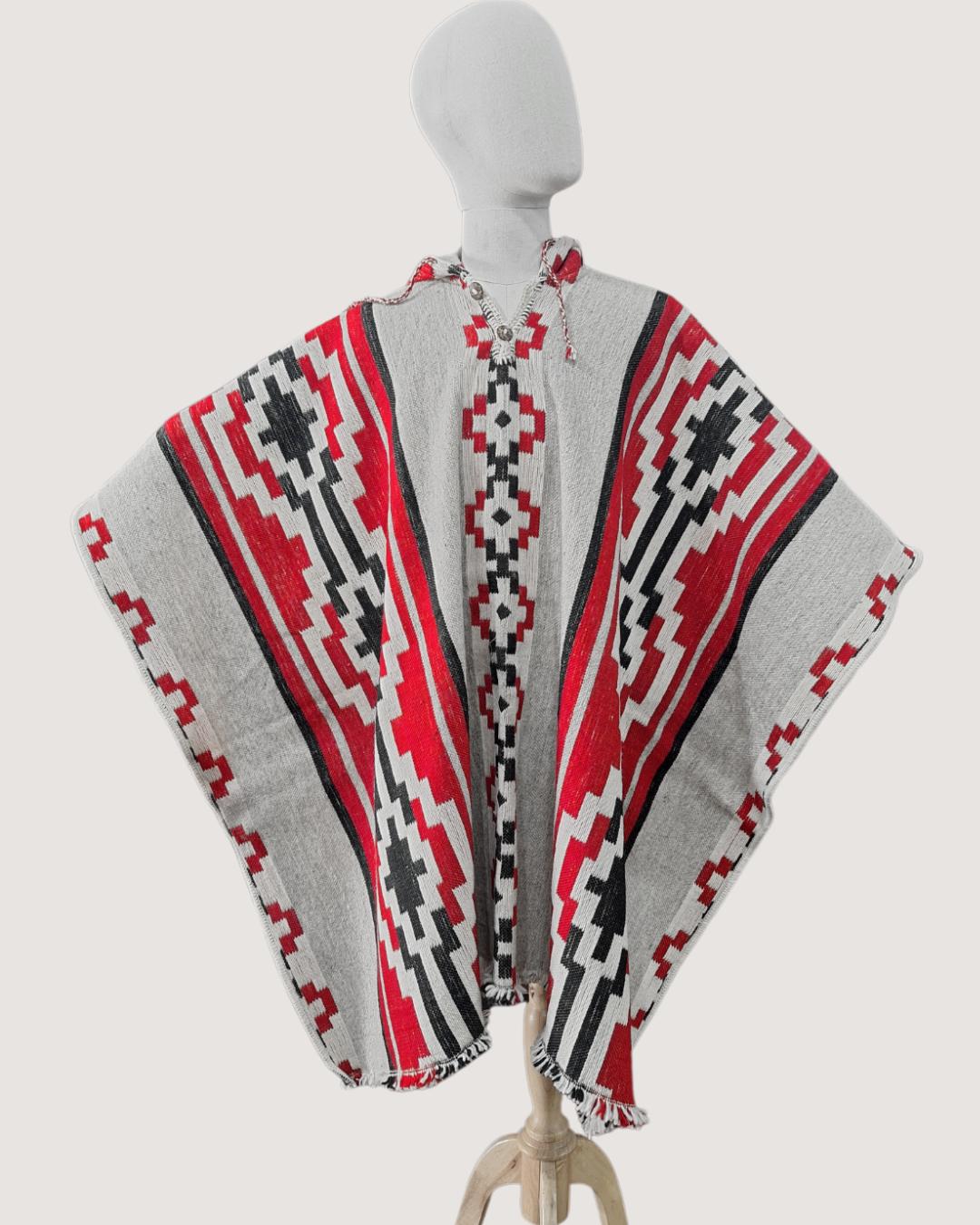 Poncho Araucaria | Rojo