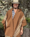 Ruana Copihue | Camel y Beige