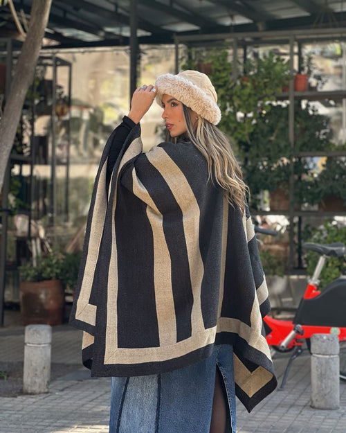 Manta Enhuinchada | Gris marengo y Beige