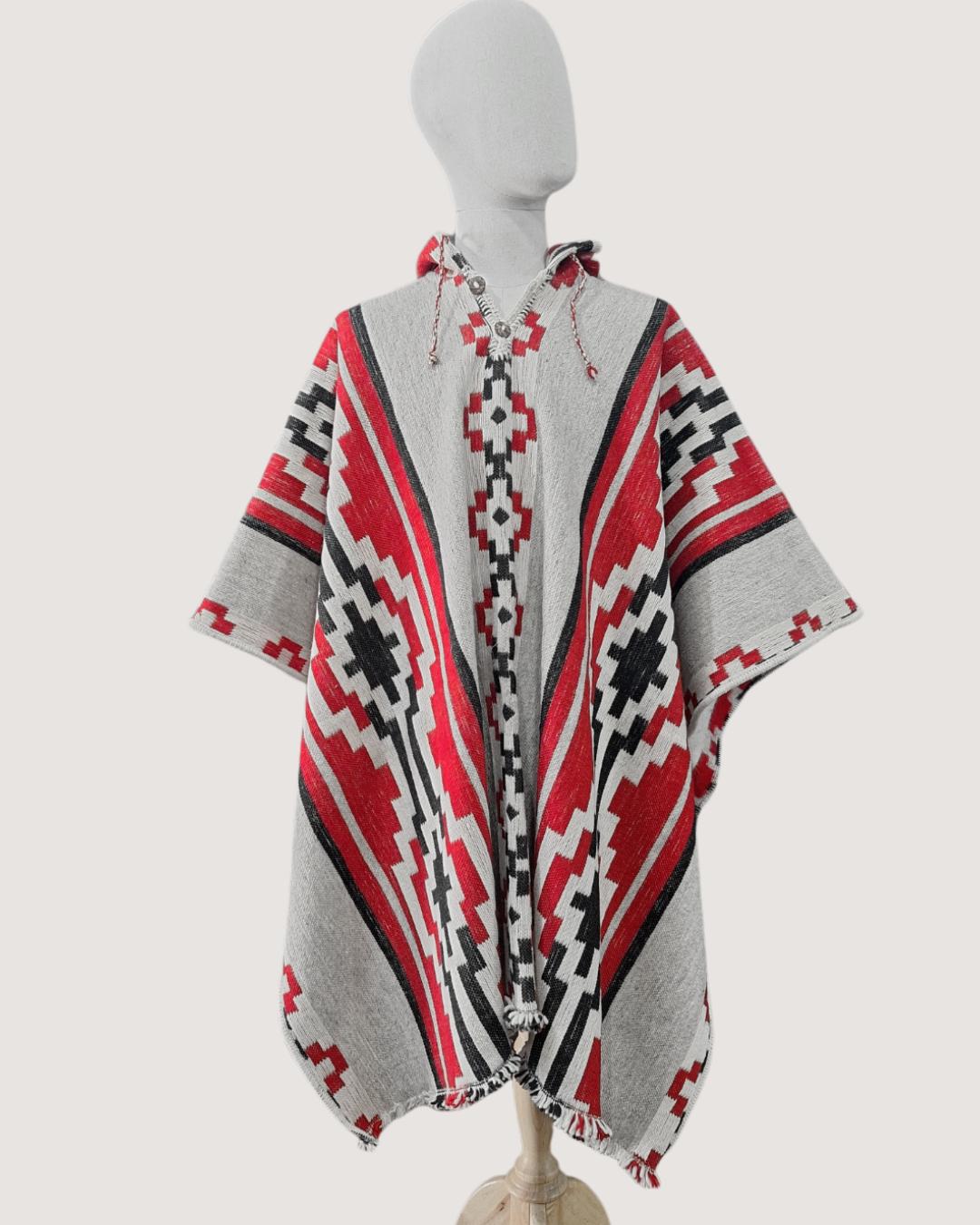 Poncho Araucaria | Rojo