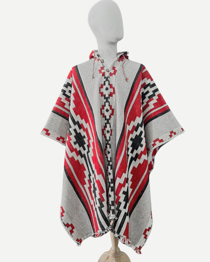 Poncho Araucaria | Rojo