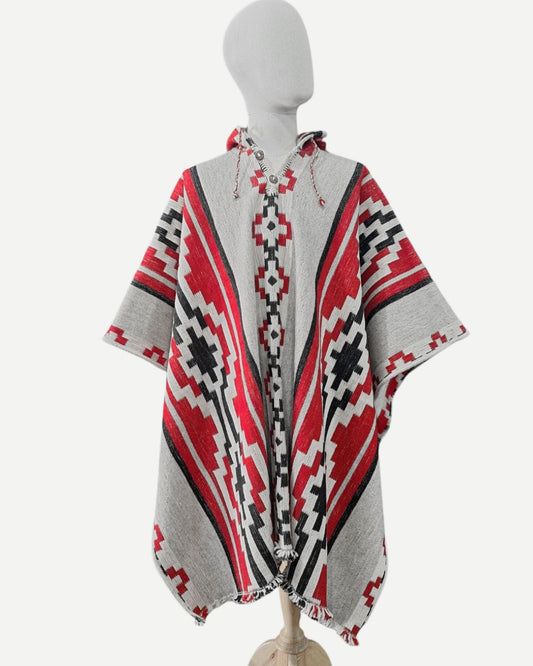 Poncho Araucaria | Rojo