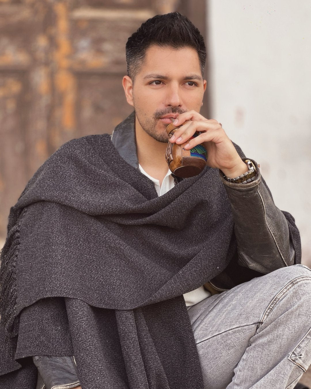 Ruana Suspiro | Gris marengo