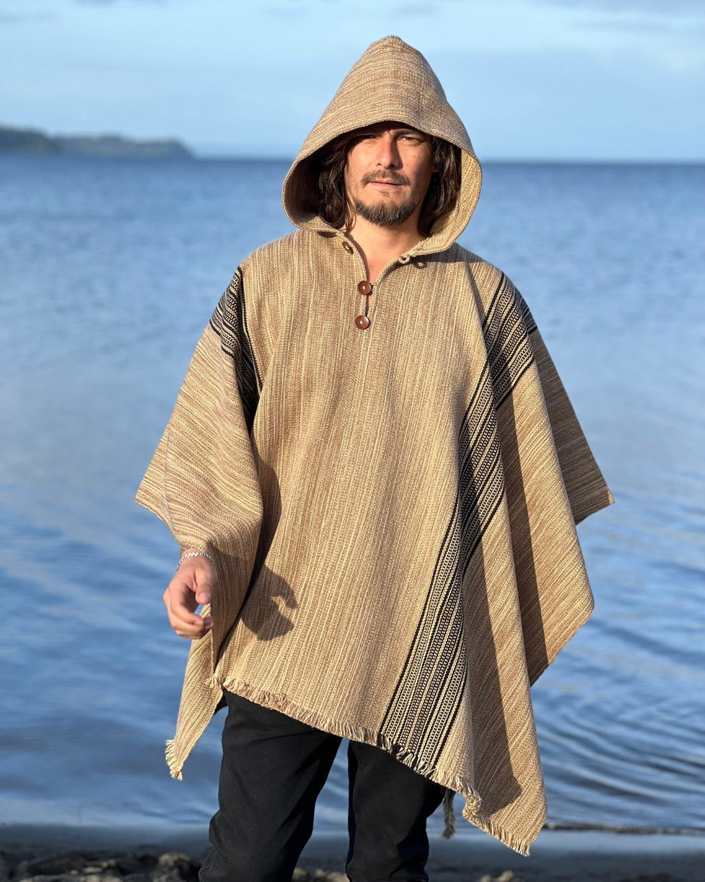 Poncho Queule | Beige Matizado