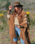 Ruana Suspiro | Camel y Beige