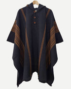 Poncho Arrayán | Negro y Camel