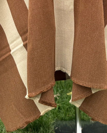 Poncho | Camel líneas Beige