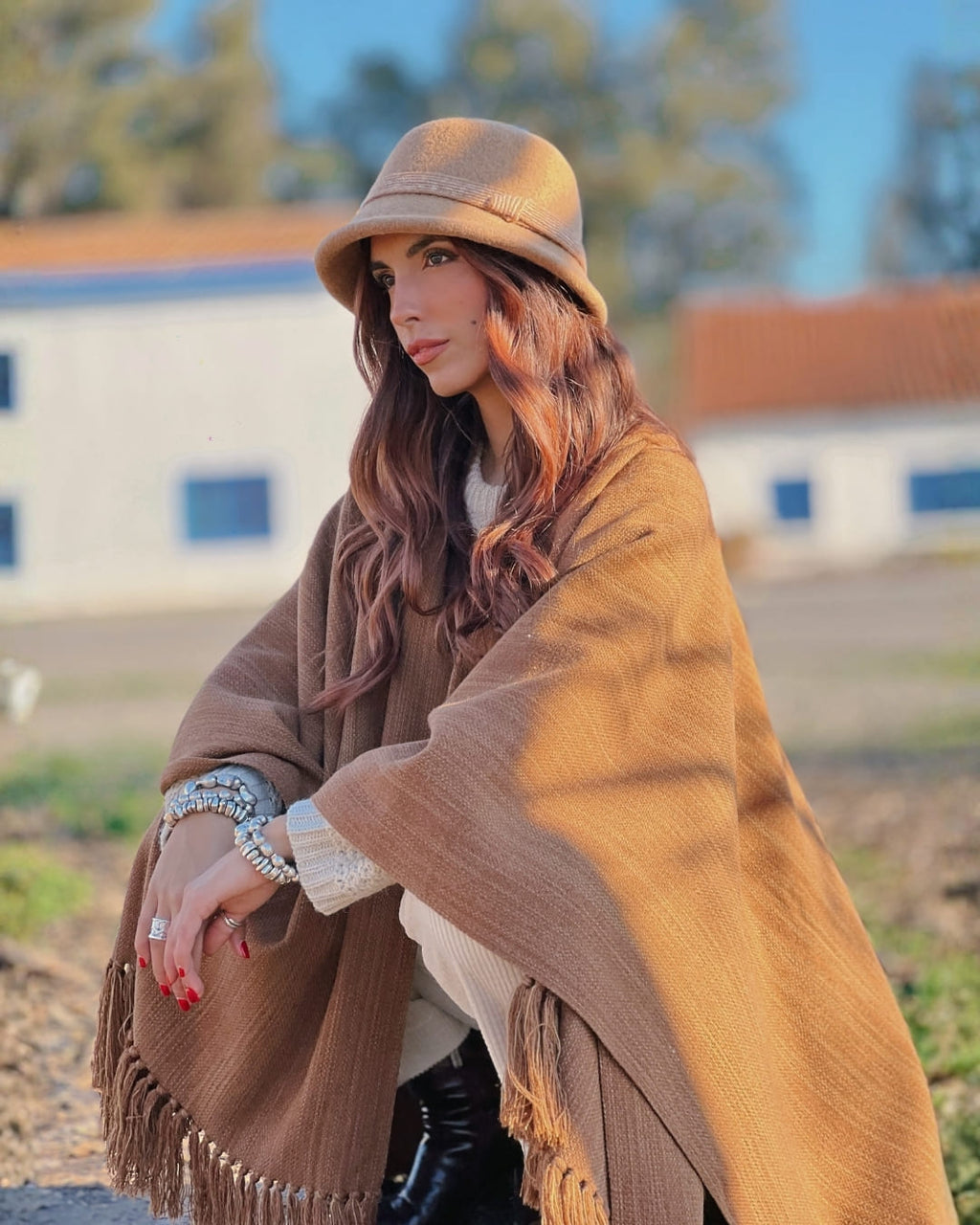 Ruana Suspiro | Camel