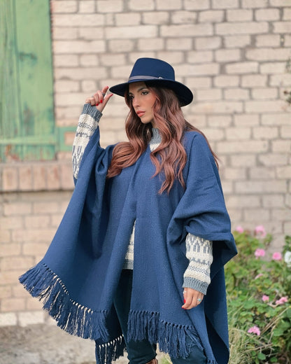 Ruana Suspiro | Azul