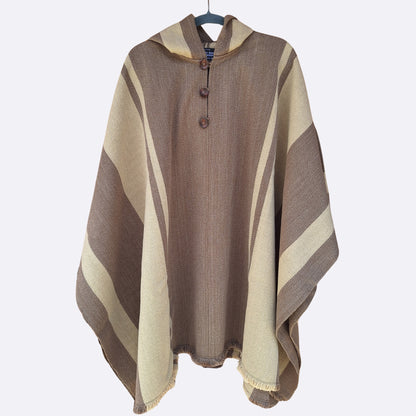 Poncho  Ciprés | Té con leche y beige