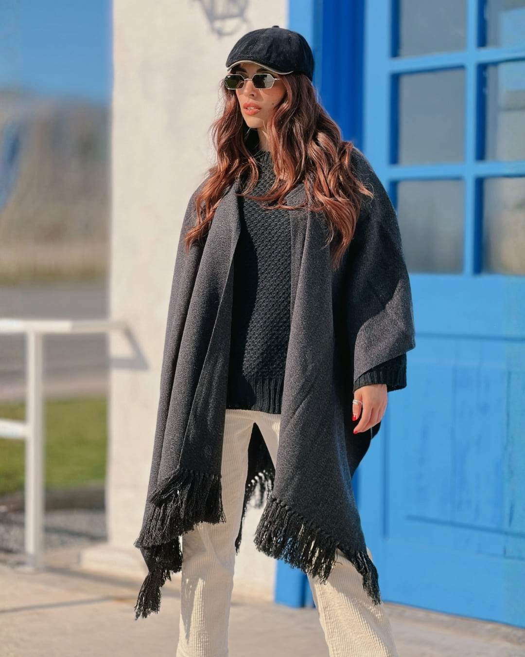 Ruana Suspiro | Gris marengo