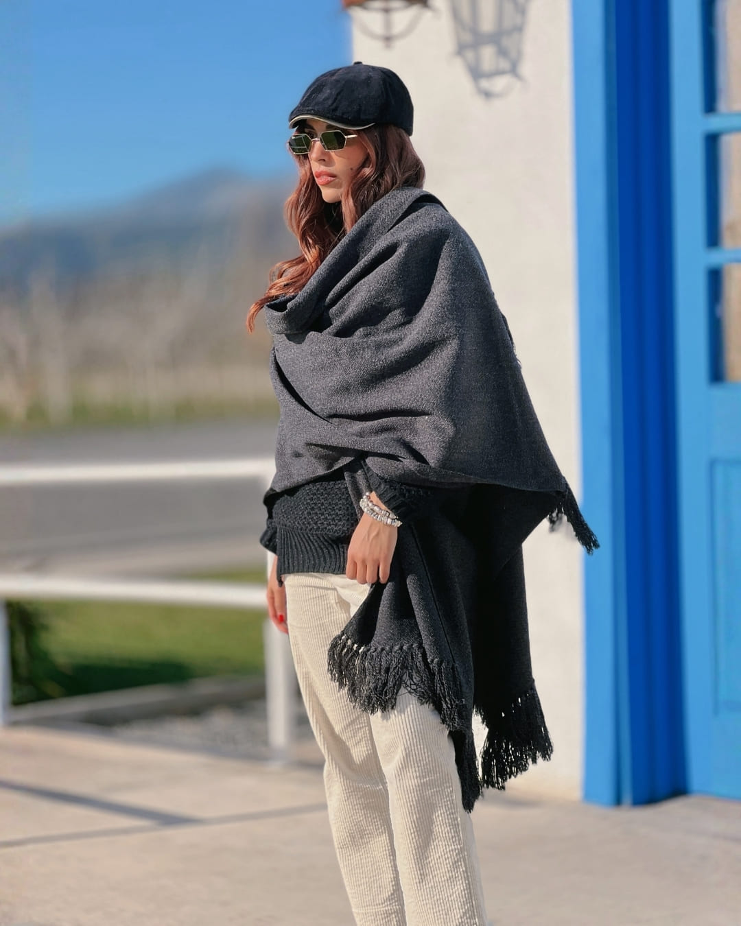 Ruana Suspiro | Gris marengo