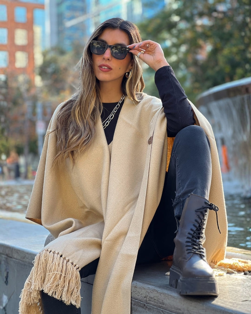 Ruana Suspiro | Beige