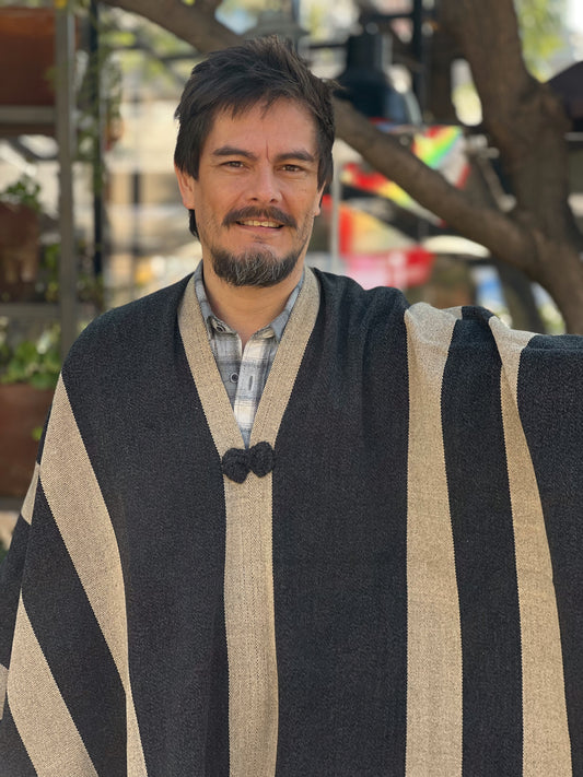 Manta Enhuinchada | Gris marengo y Beige