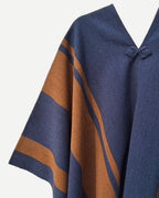 Manta Ciprés | Azul y Camel