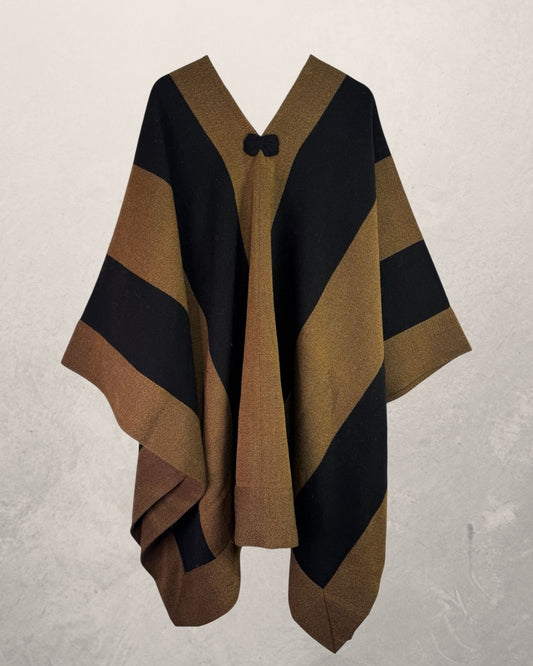 Manta Enhuinchada | Negro y Camel