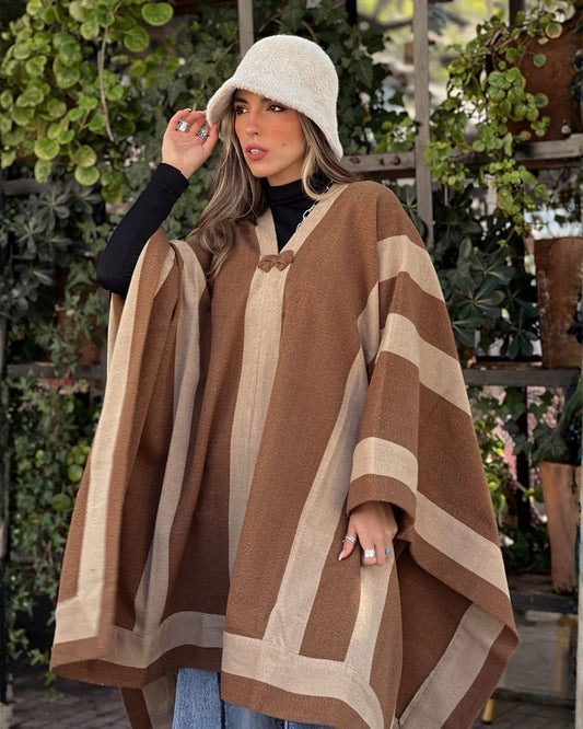 Manta Enhuinchada | Camel y Beige