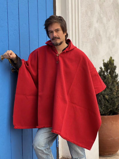 Poncho Clásico Rojo