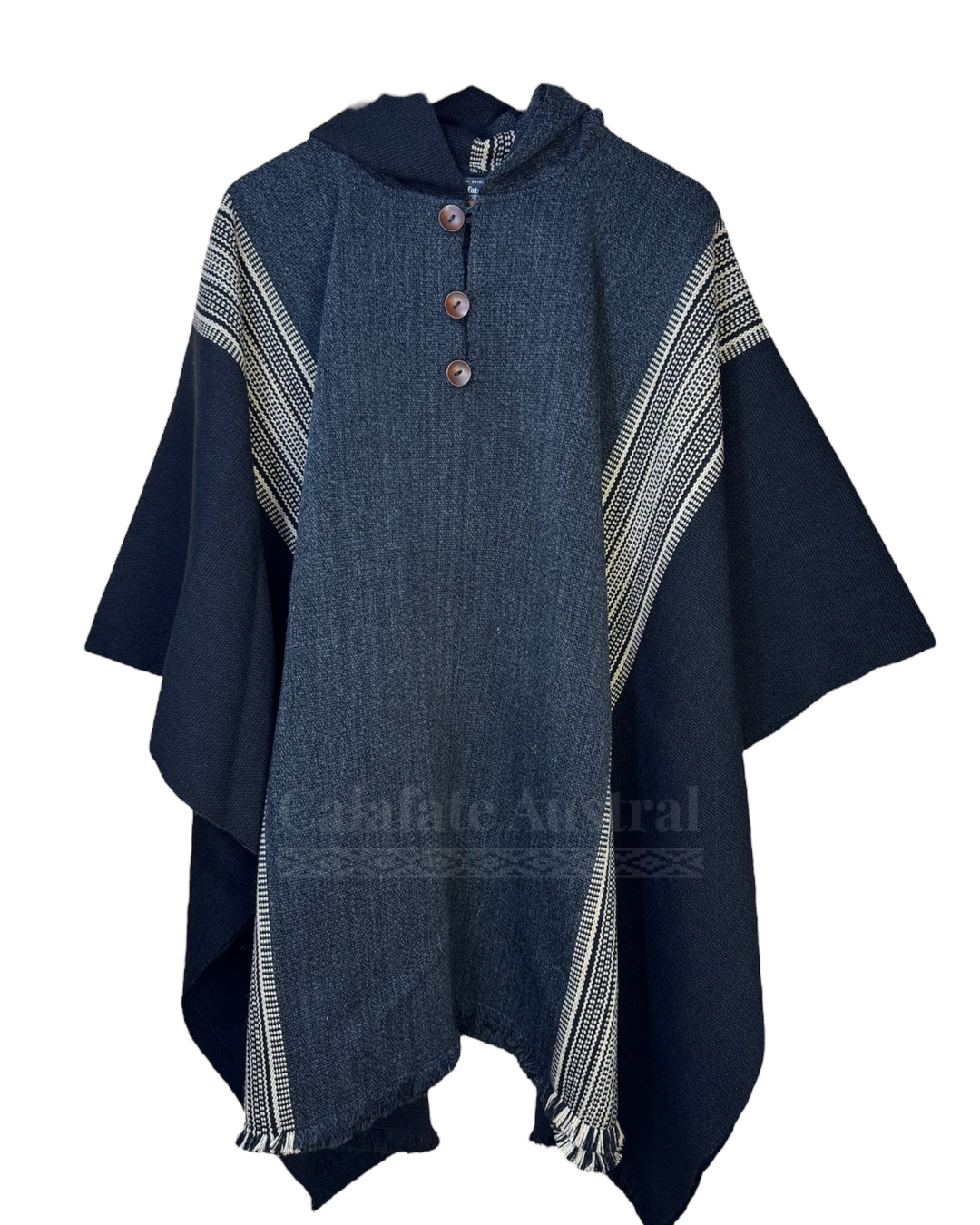 Poncho Queule - Negro & Gris marengo