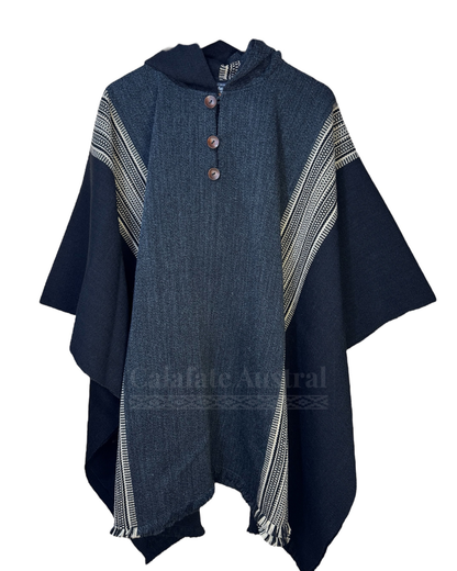 Poncho Queule - Negro & Gris marengo