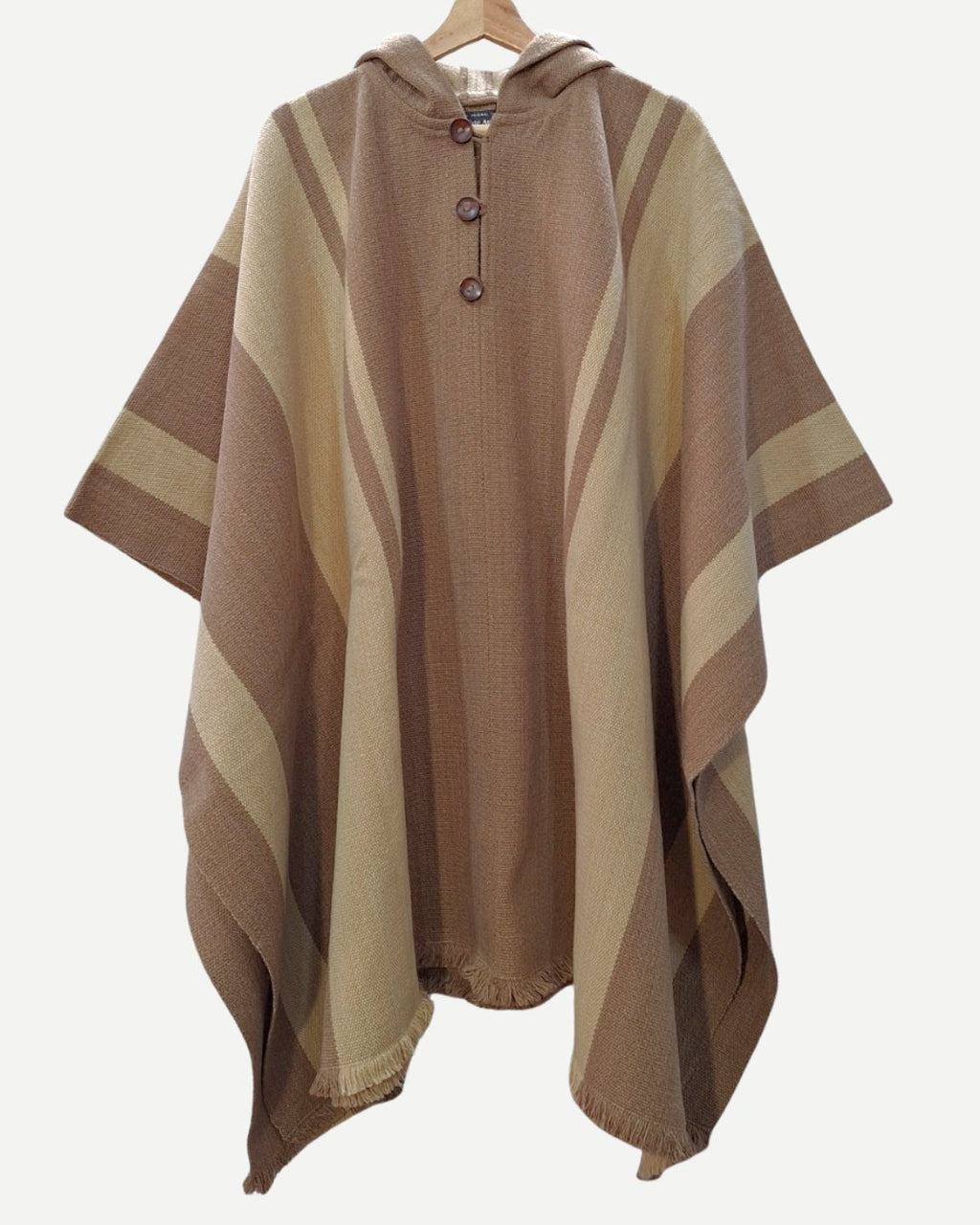 Poncho Ciprés | Té con leche y beige