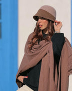 Gorro Loica Austral café bicolor con visera frontal