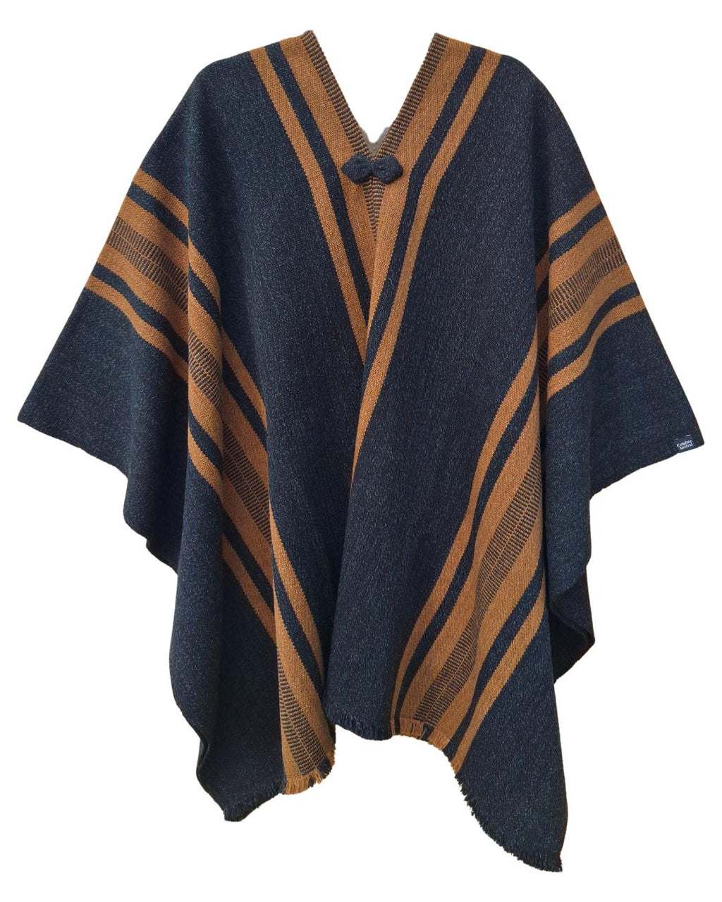 Manta Boldo gris marengo y camel unisex repelente al agua hecha en Chile