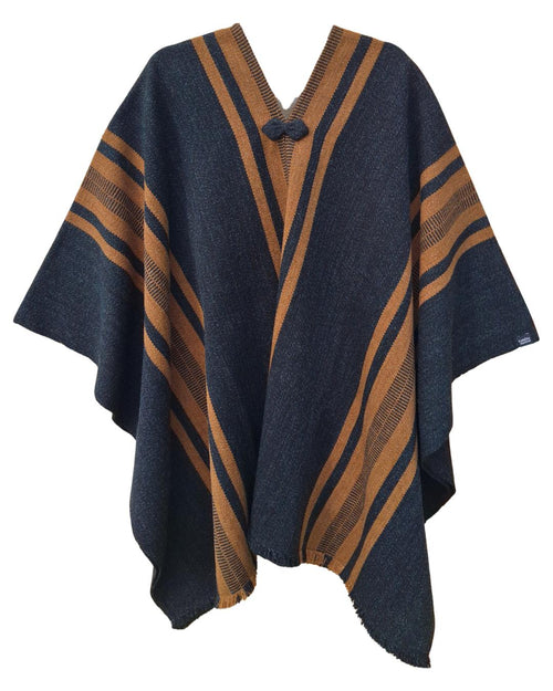 Manta Boldo gris marengo y camel unisex repelente al agua hecha en Chile