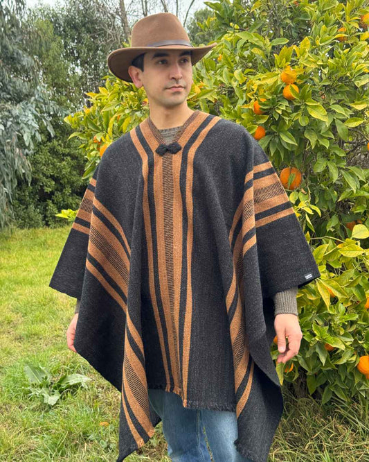 Manta Boldo | Gris Marengo y Camel - Calafate Austral