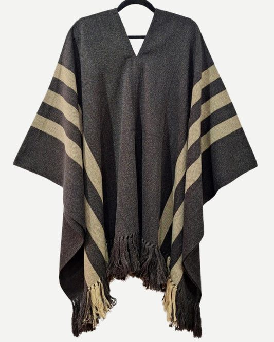 Manta Suspiro | Gris y Beige - Calafate Austral