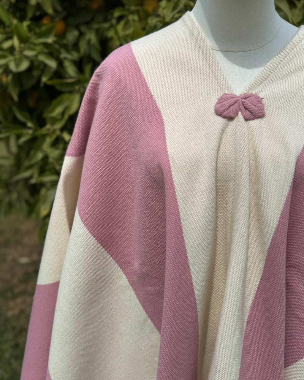 Manta Lenga | Rosada y Blanco