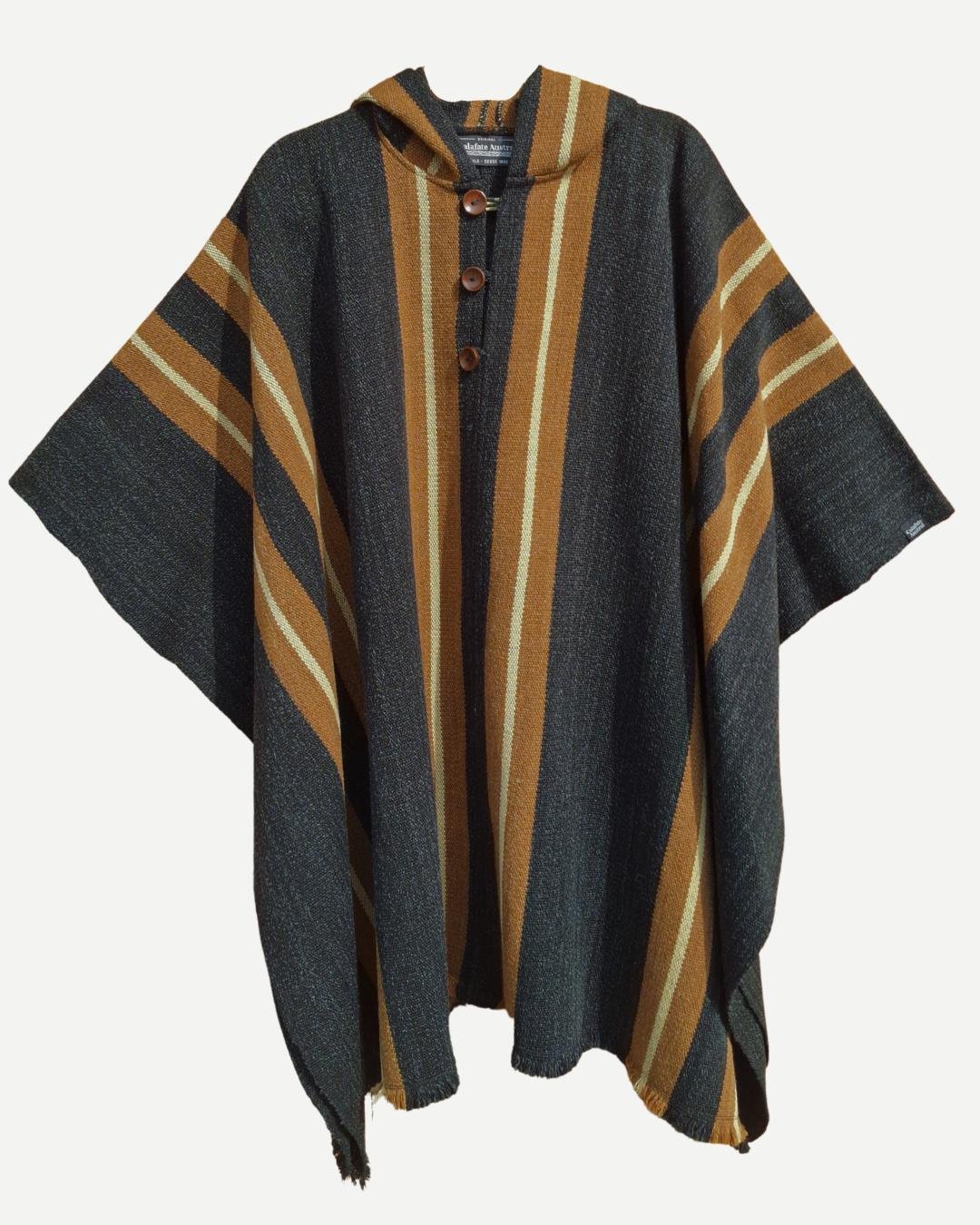 Poncho Alerce | Gris Marengo y Camel - Calafate Austral