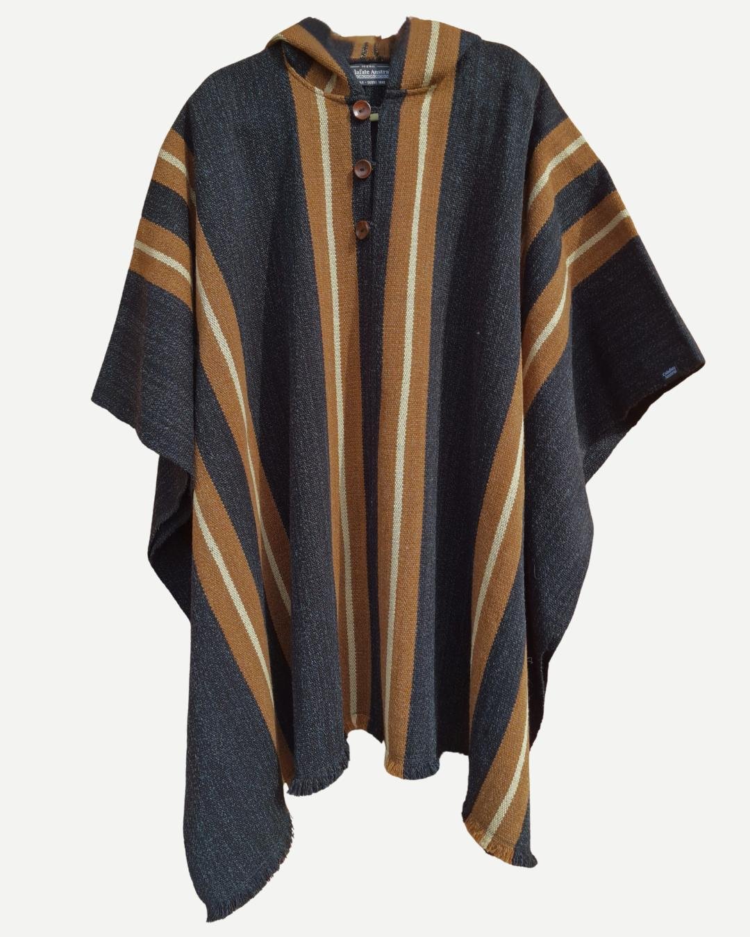 Poncho Alerce | Gris Marengo y Camel - Calafate Austral