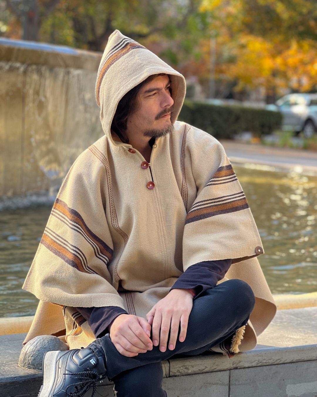Poncho Arrayán | Beige - Calafate Austral