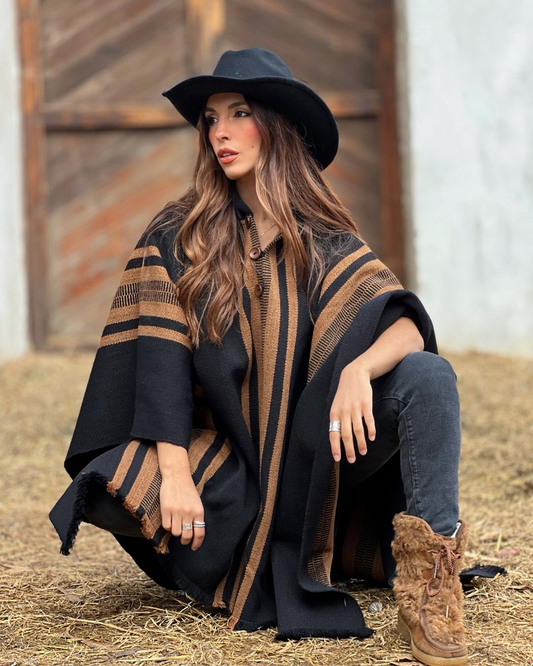 Poncho Boldo | Negro - Calafate Austral