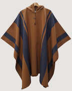 Poncho Ciprés | Camel y Azul - Calafate Austral