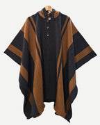 Poncho Ciprés | Gris marengo y camel - Calafate Austral