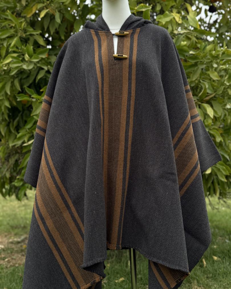 Poncho Coihue | Gris Marengo y Camel - Calafate Austral