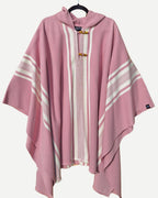 Poncho Coihue rosado unisex repelente al agua hecho en Chile
