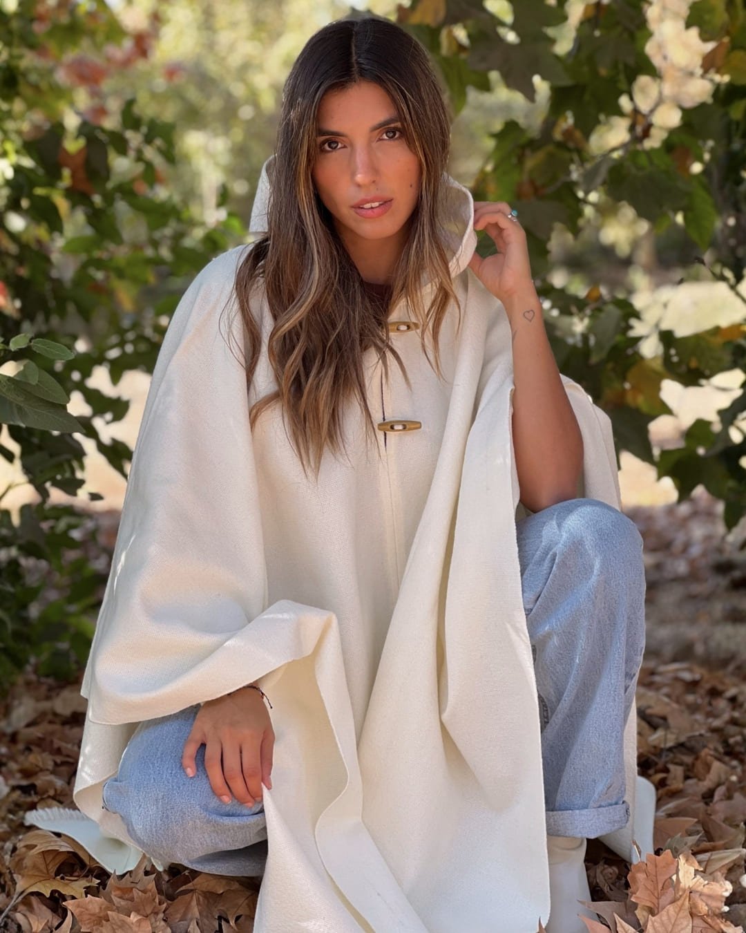 Poncho Liso | Blanco - Calafate Austral