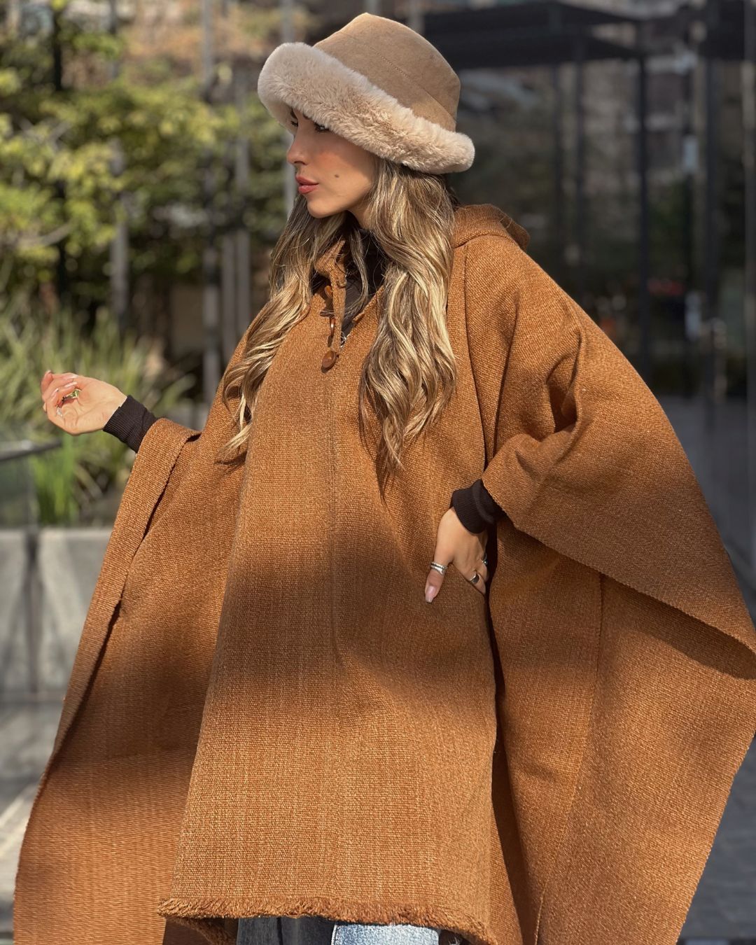 Poncho Liso | Camel - Calafate Austral